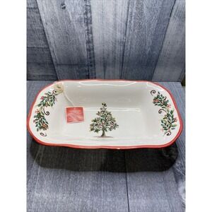Bizziri Made in Italy Tree Scalloped Serving Dish